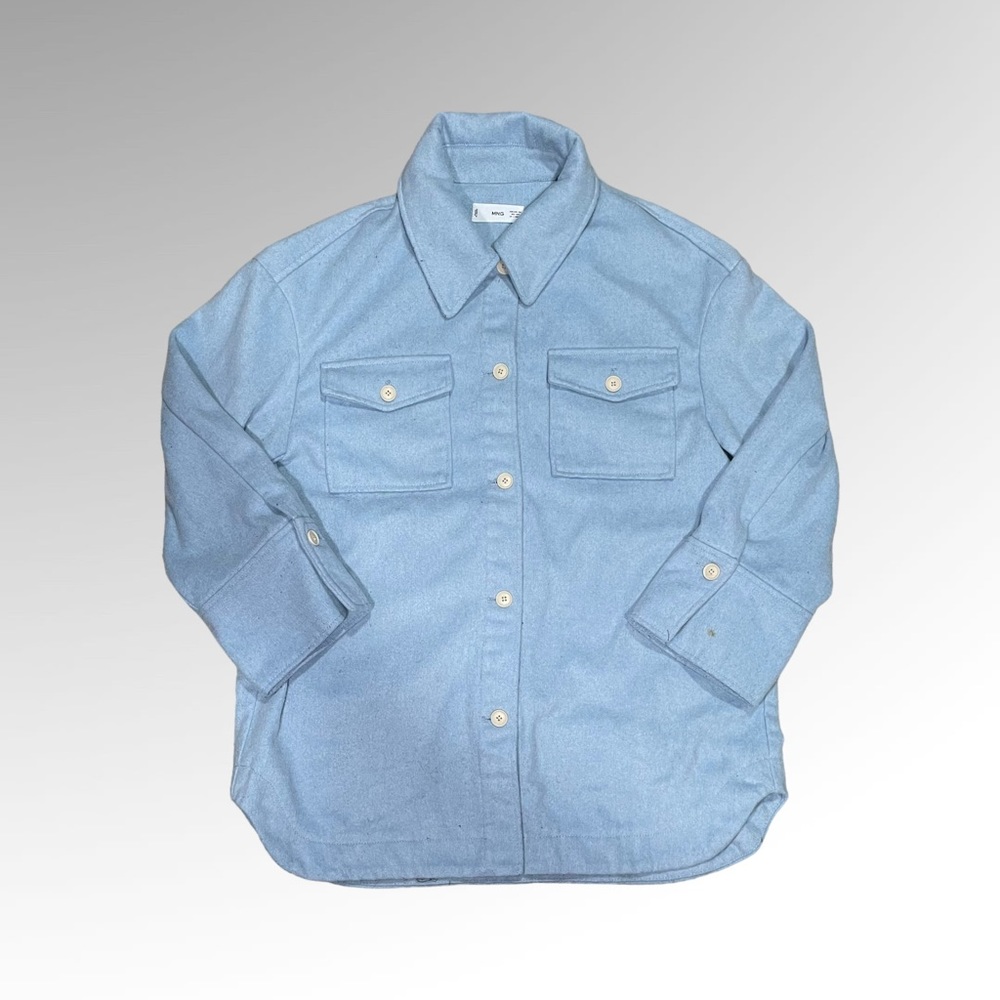 Mango Light Blue Button Down Shirt - image 1